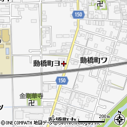 石川県加賀市動橋町（ヨ）周辺の地図