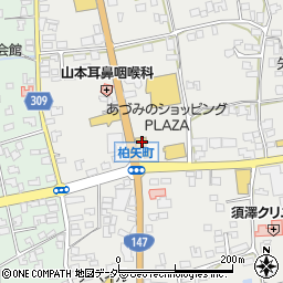 デニーズあづみの店周辺の地図