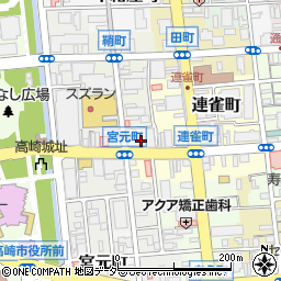 群馬県高崎市連雀町114周辺の地図