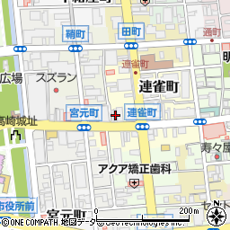 群馬県高崎市連雀町107周辺の地図