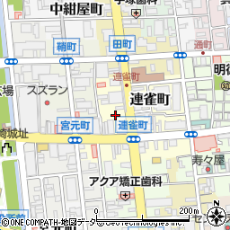 群馬県高崎市連雀町76周辺の地図