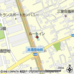 ホテルルートイン伊勢崎インター無料駐車場周辺の地図