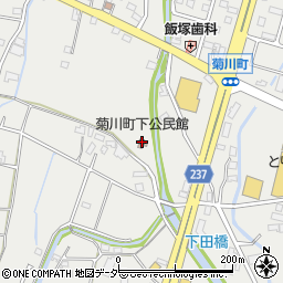 菊川町下公民館周辺の地図