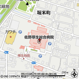 栃木県佐野市堀米町1728周辺の地図