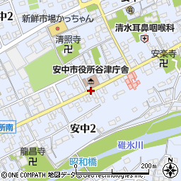 市役所谷津庁舎前周辺の地図