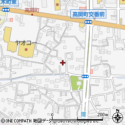 群馬県高崎市高関町周辺の地図