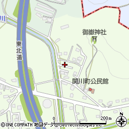 栃木県佐野市関川町周辺の地図