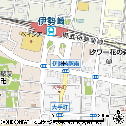 群馬県警察本部　伊勢崎警察署駅前交番周辺の地図