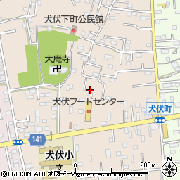 栃木県佐野市犬伏下町周辺の地図