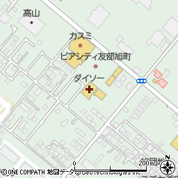 ダイソーピアシティ友部旭町店周辺の地図