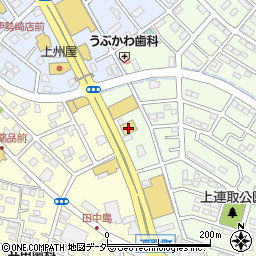 群馬三菱自動車販売（株）伊勢崎店周辺の地図