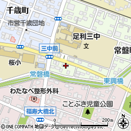 栃木県足利市常盤町83周辺の地図