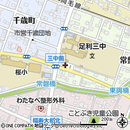 栃木県足利市常盤町71-1周辺の地図