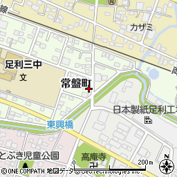 栃木県足利市常盤町34周辺の地図