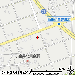 群馬県太田市新田小金井町1436-1周辺の地図