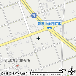 群馬県太田市新田小金井町1444-1周辺の地図