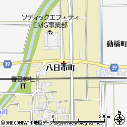 石川県加賀市八日市町ニ周辺の地図
