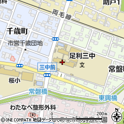 栃木県足利市常盤町67周辺の地図