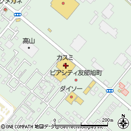 フードスクエアカスミ友部旭町店周辺の地図