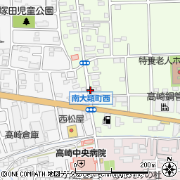 中央病院入口周辺の地図