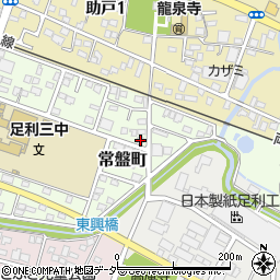 栃木県足利市常盤町26-2周辺の地図
