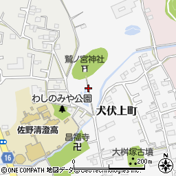栃木県佐野市犬伏上町周辺の地図