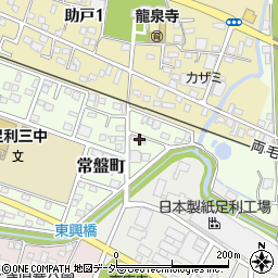 栃木県足利市常盤町16周辺の地図