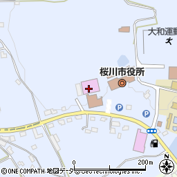 桜川市大和体育館周辺の地図