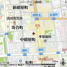ＯｎｅＰａｒｋ高崎田町駐車場周辺の地図