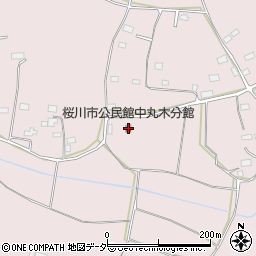 桜川市公民館中丸木分館周辺の地図
