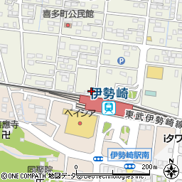 トヨタレンタリース群馬伊勢崎駅北口店周辺の地図