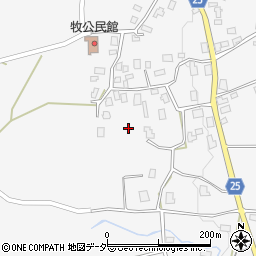 長野県安曇野市穂高牧周辺の地図