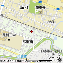 栃木県足利市常盤町24周辺の地図