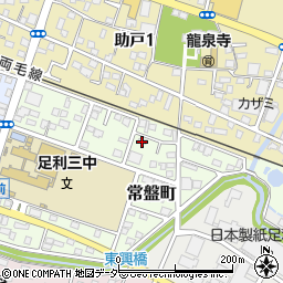 栃木県足利市常盤町29周辺の地図