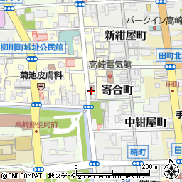 群馬県警察本部　高崎警察署柳通り交番周辺の地図