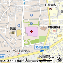伊勢崎市文化会館周辺の地図