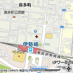 群馬県伊勢崎市喜多町58周辺の地図