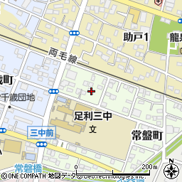 栃木県足利市常盤町58周辺の地図