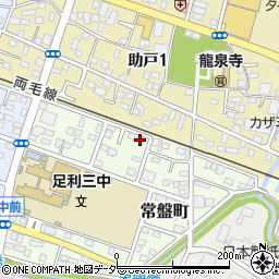 栃木県足利市常盤町45周辺の地図