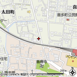 群馬県伊勢崎市喜多町183周辺の地図
