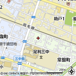栃木県足利市常盤町59-3周辺の地図