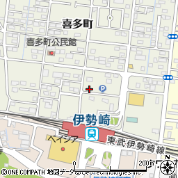 群馬県伊勢崎市喜多町57周辺の地図