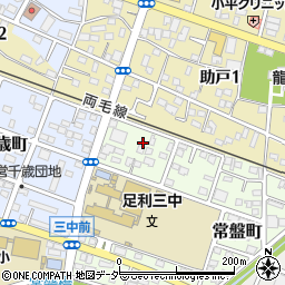 栃木県足利市常盤町59周辺の地図