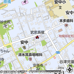 旧安中藩武家長屋周辺の地図
