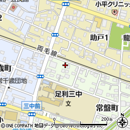 栃木県足利市常盤町59-1周辺の地図