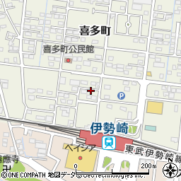 群馬県伊勢崎市喜多町90周辺の地図