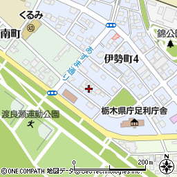 栃木県足利市伊勢町4丁目17周辺の地図