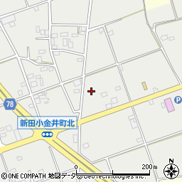 群馬県太田市新田小金井町1576-1周辺の地図