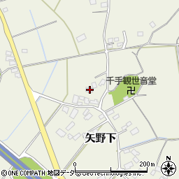 茨城県笠間市矢野下1305周辺の地図