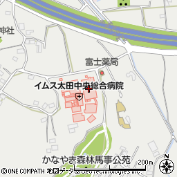 ヤマザキＹショップイムス太田中央総合病院店周辺の地図